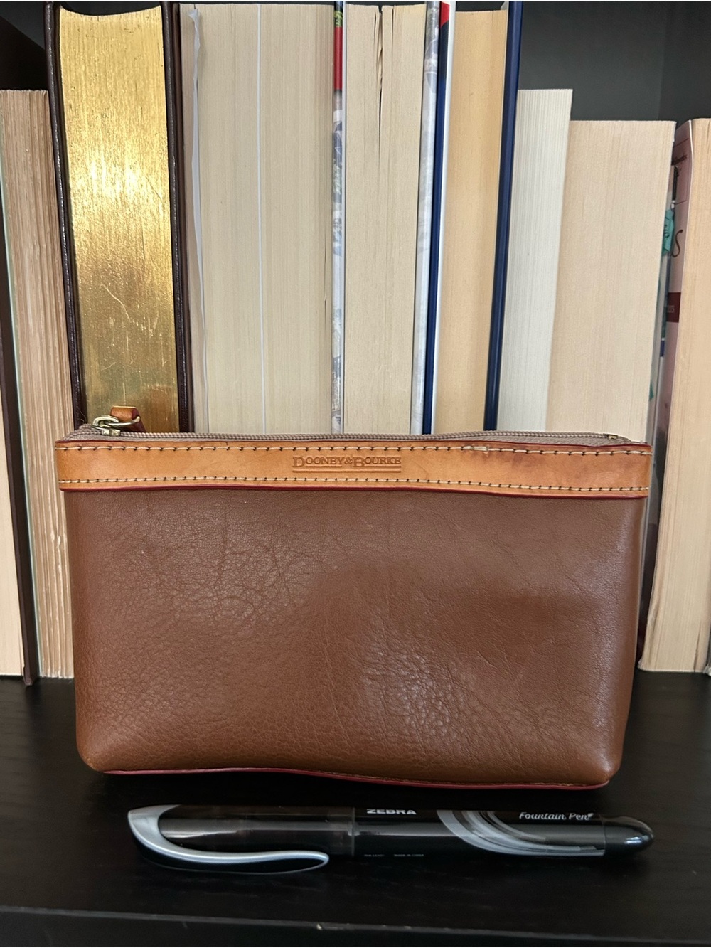 Dooney & Bourke Brown and Tan Cosmetics Bag - Picture 2 of 12